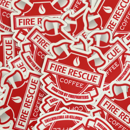 Fire Rescue Coffee Sticker